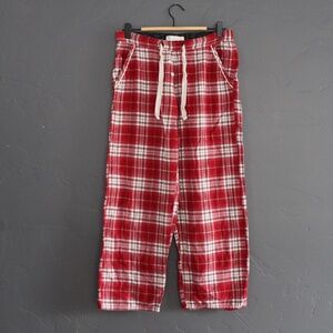 Red plaid pajama pants